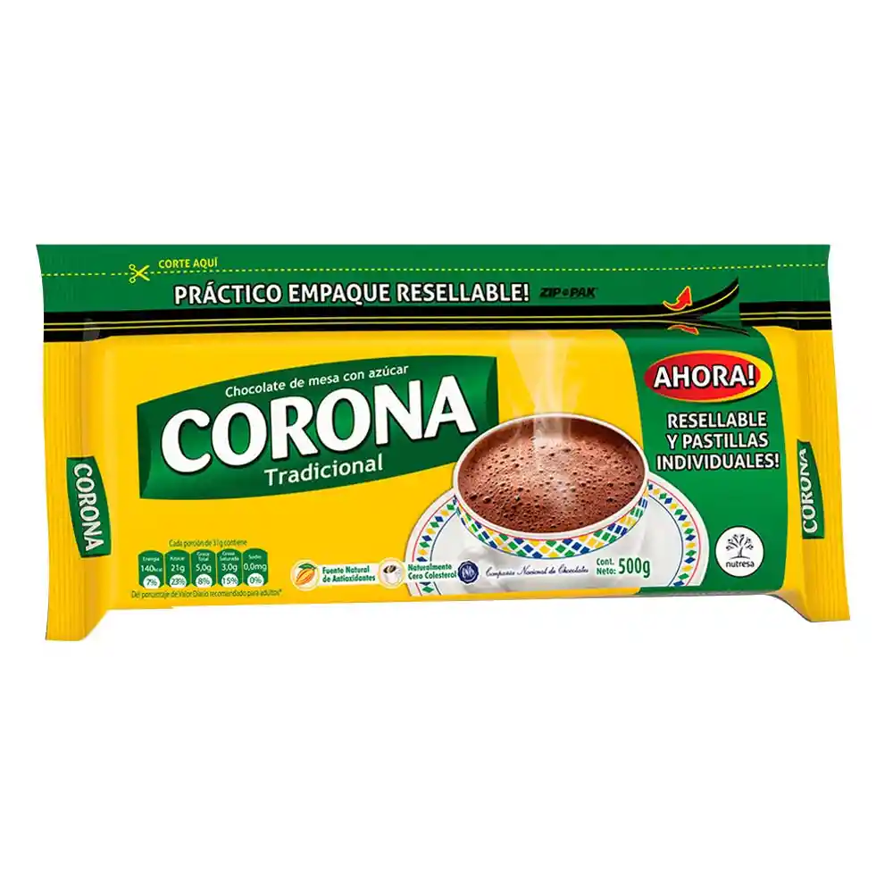 Corona Chocolate de Mesa con Azúcar