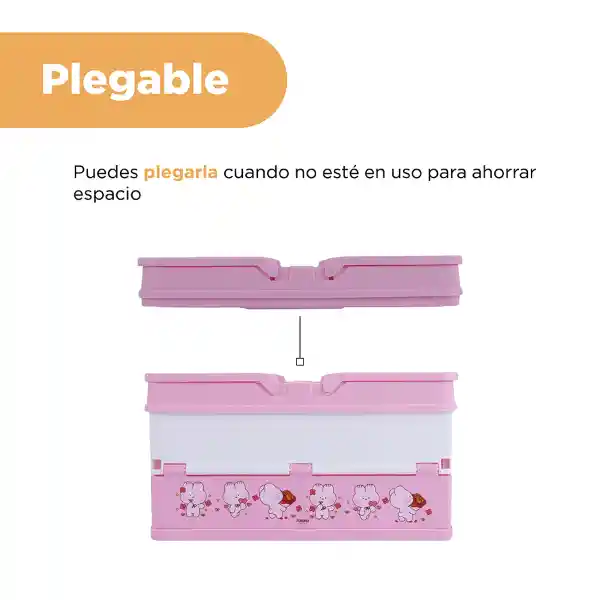 Organizador de Plástico Plegable Ratora Rosa Miniso