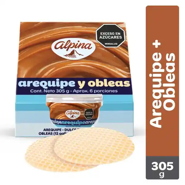 Alpina Arequipe Dulce Leche + Obleas