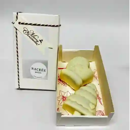 Caja con chocolate blanco y cocoa x2und