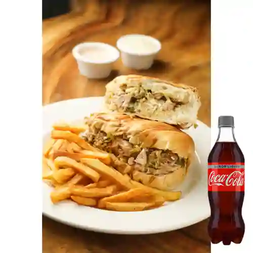 Combo Chuzo Pan de Pollo +Cocacola Light 400ml