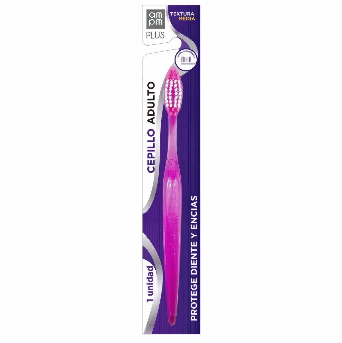 Cepillo Dental Adulto Textura Plus Media Ampm Plus