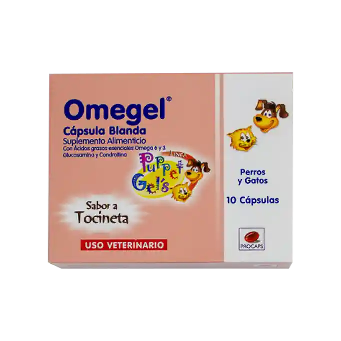 Omegel Suplemento Alimenticio para Perros y Gatos Sabor a Tocineta