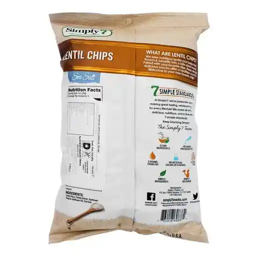 Simply 7 Chips de Lentejas con Sal Marina