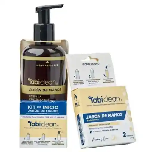 Kit Jabon de Manos + Tableta Efervescente Concentrado - Tabi Clean