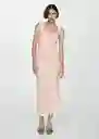 Vestido Julieta Off White Talla S Mujer Mango