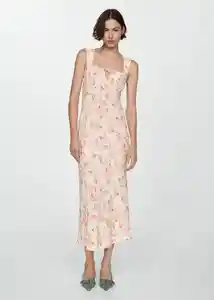 Vestido Julieta Off White Talla S Mujer Mango