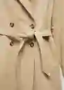 Abrigo Trench Beige Talla 19 Teen Niñas Mango