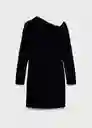 Vestido XVIrgo Negro Talla M Mujer Mango