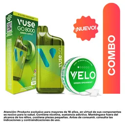 Combo Vuse Go Green Apple + VELO Menta Verde 4mg