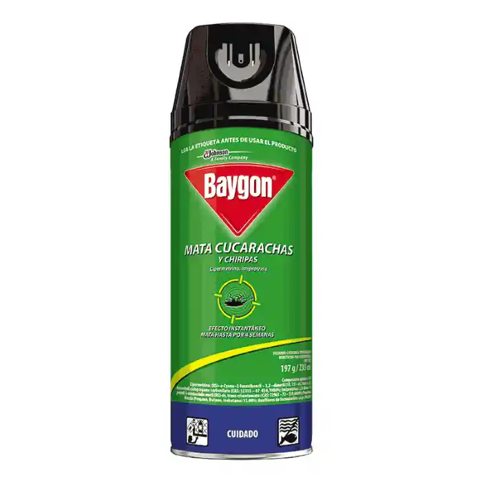 Baygon Insecticida Mata Cucarachas Verde en Aerosol