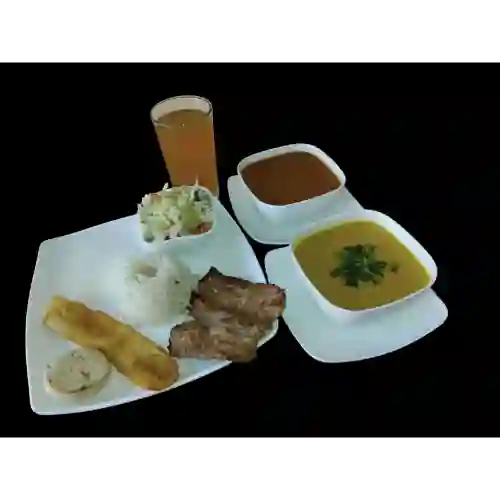 Almuerzo de Cerdo a la Plancha