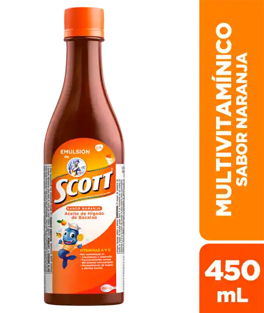 Emulsión De Scott Complemento Alimenticio Naranja