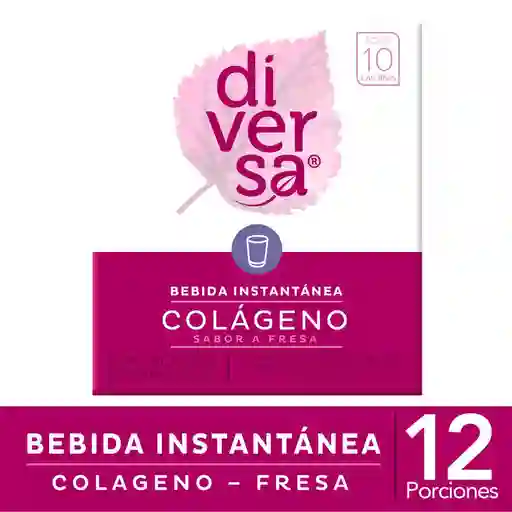 Diversa Bebida Instantánea con Colágeno Sabor a Fresa