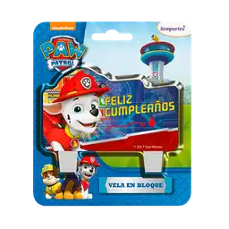 Paw Patrol Vela En Bloque