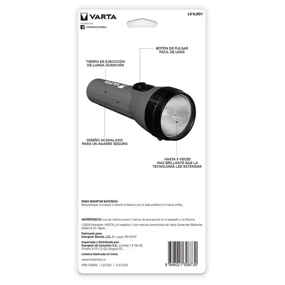 Linterna Led 2d Varta E304151000