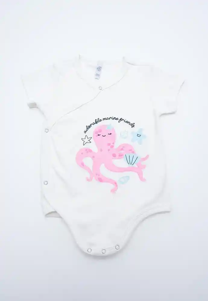 Body Manga Corta Niña 12/18mese-ivory