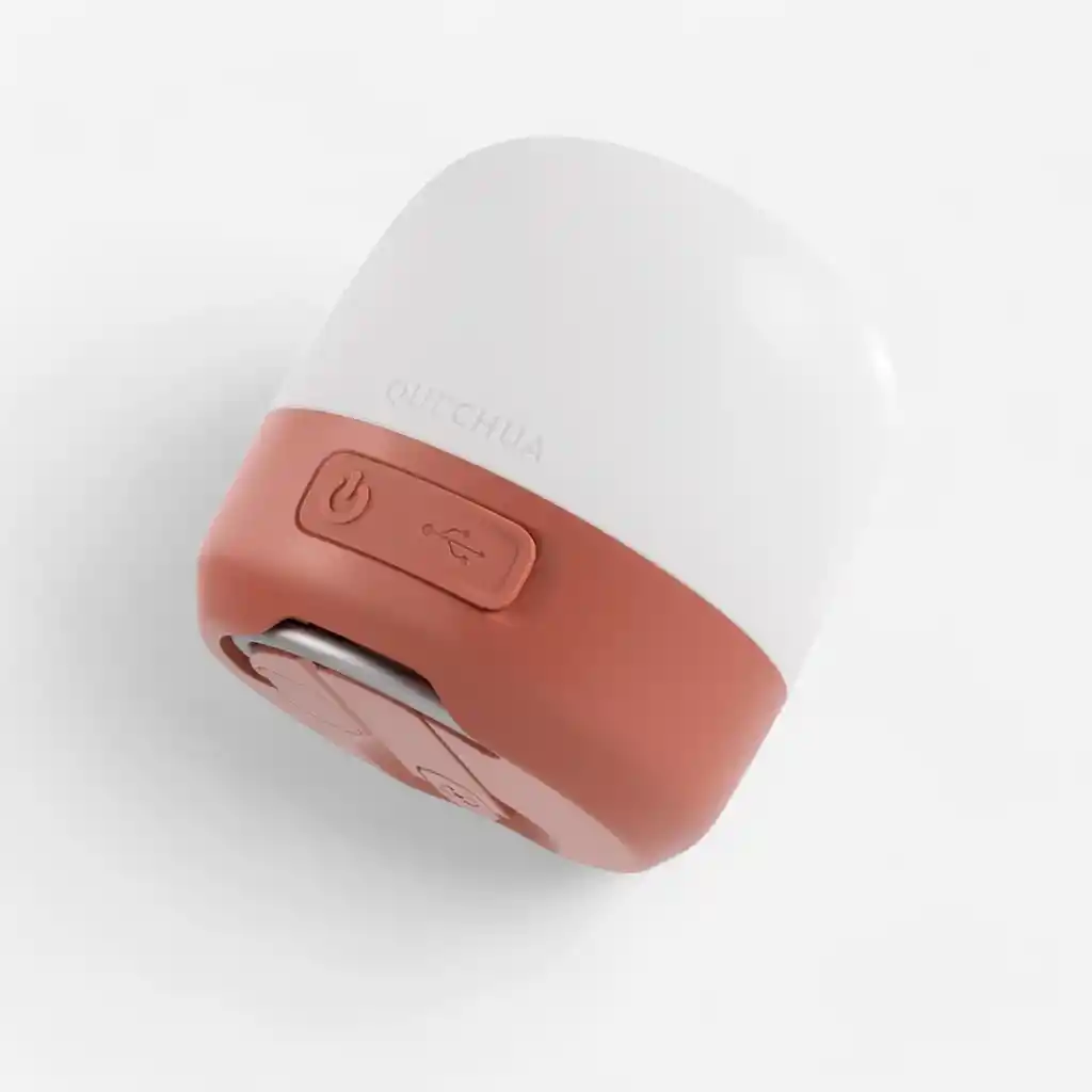 Lámpara Recargable Para Camping Con Dínamo 60 Lúmenes Quechuabl60 - Salmón