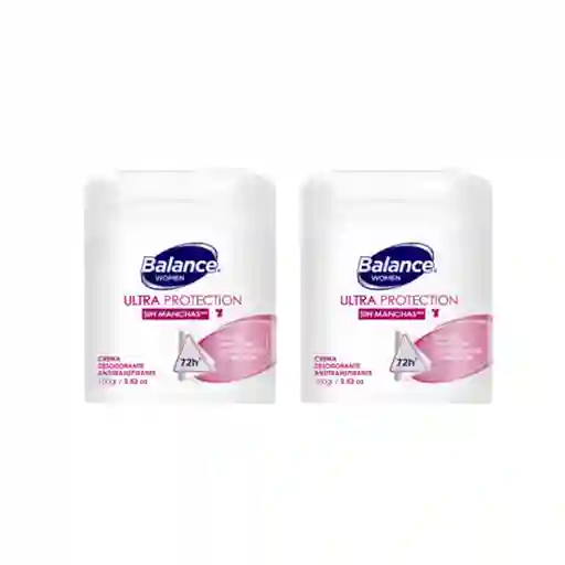 Desodorante Balance Crema Pote Ultra Protection Mujer 2x100Gr