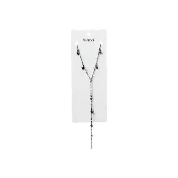 Collar Con Dijes de Estrellas Serie Dark Miniso