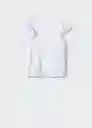 Camiseta Hani Blanco Talla 18 Mujer Mango