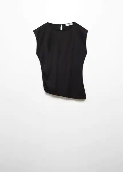 Top Cintita Negro Talla S Mujer Mango