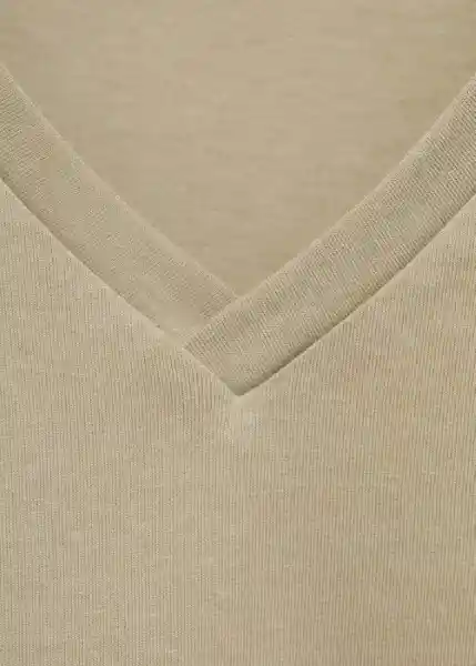 Camiseta Chalspic Khaki Talla S Mujer Mango