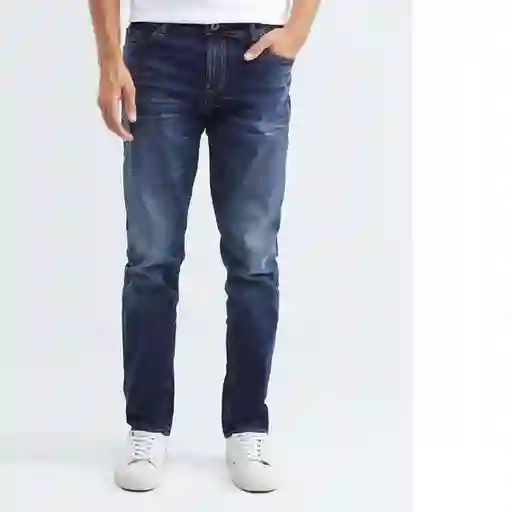 Slim Fit- Famous Azul Clásico Oscuro Talla 34/32 Hombre Chevignon