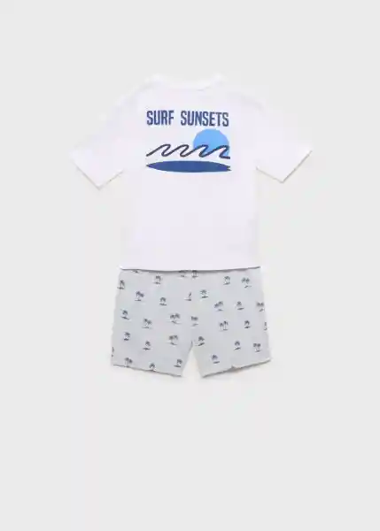 Pijama Pack Sunset Off White Talla 12 Niños Mango