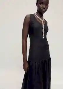 Vestido Jana Negro Talla S Mujer Mango