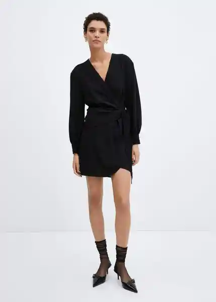 Vestido Amelia2 Negro Talla S Mujer Mango