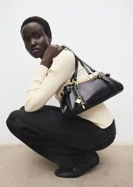 Jean Charlot Tejano Negro Talla 36 Mujer Mango