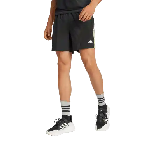 Adidas Pantaloneta Correr de Hombre Negro Talla S5