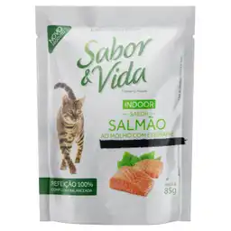 Sabor Y Vida Alimento Humedo Para Gato Sabor A Salmon Con Espinaca