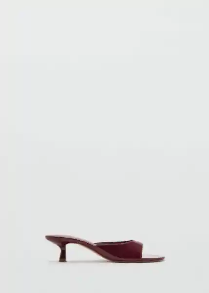 Sandalias Lidia Burdeos Talla 38 Mujer Mango