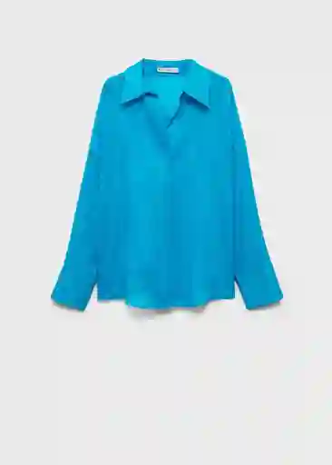 Camisa Clariety Azul Talla S Mujer Mango
