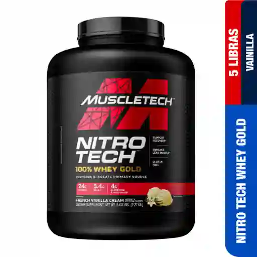 Muscletech Nitro Tech 100% Whey Gold 5 LbVainilla