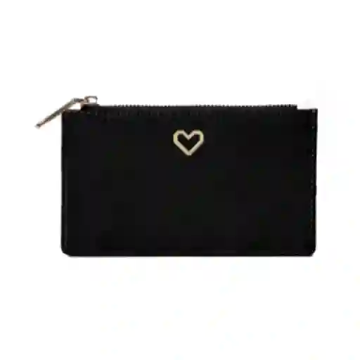 Monedero Con Corazón Serie Negro Miniso