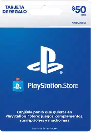 Tarjeta Playstation $50 Usd. Cuenta Colombiana.