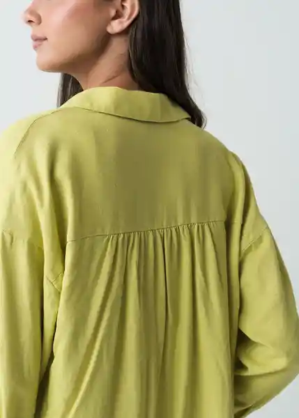 Camisa Coral Mujer Verde Tilo Medio T L 012G377 Naf Naf