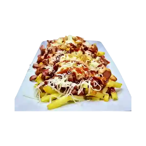 Salchipapa Costilla BBQ