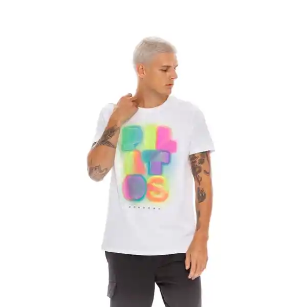 Pilatos Camiseta Manga Corta Letras Blanco Talla L