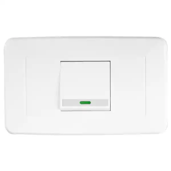 Switch Sencillo Conmutable Línea Bk Incrustar Blanca 110-220