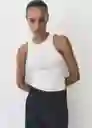 Top Lex Blanco Talla M Mujer Mango
