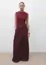 Camiseta Gala Burdeos Talla S Mujer Mango