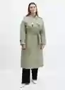 Gabardina Trench Angela Khaki Talla 18 Mujer Mango