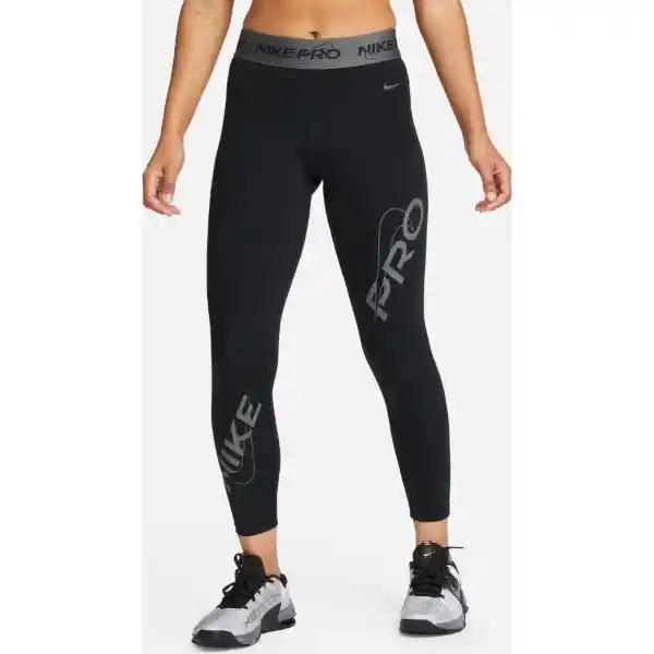 Nike Leggings Dri-Fit 7/8 Tght Para Mujer Negro Talla L