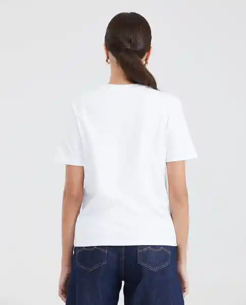 Camiseta Match Graphic Tee Femenino Blanco 0 Claro M Chevignon