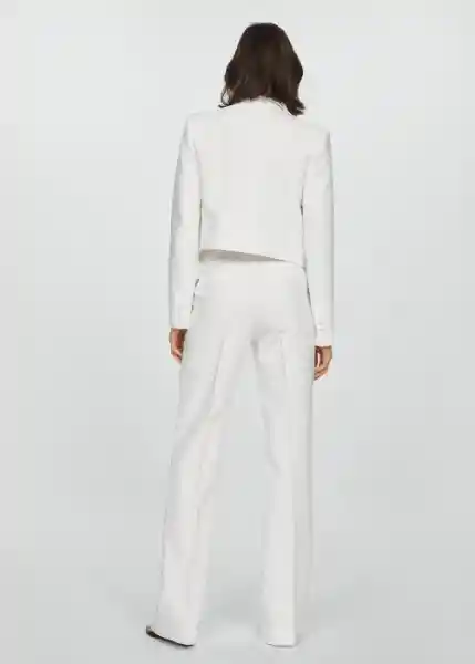 Pantalón Monaco Blanco Talla 34 Mujer Mango