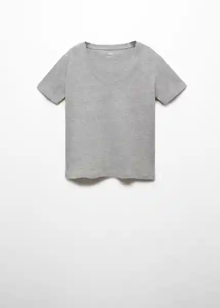 Camiseta Chalapi Gris Medio Vigoré Talla L Mujer Mango